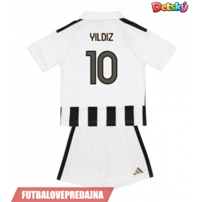 Lacne Dětský Futbalové dres Juventus Kenan Yildiz #10 2026-27 Krátky Rukáv - Domáci (+ trenírky)